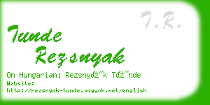 tunde rezsnyak business card